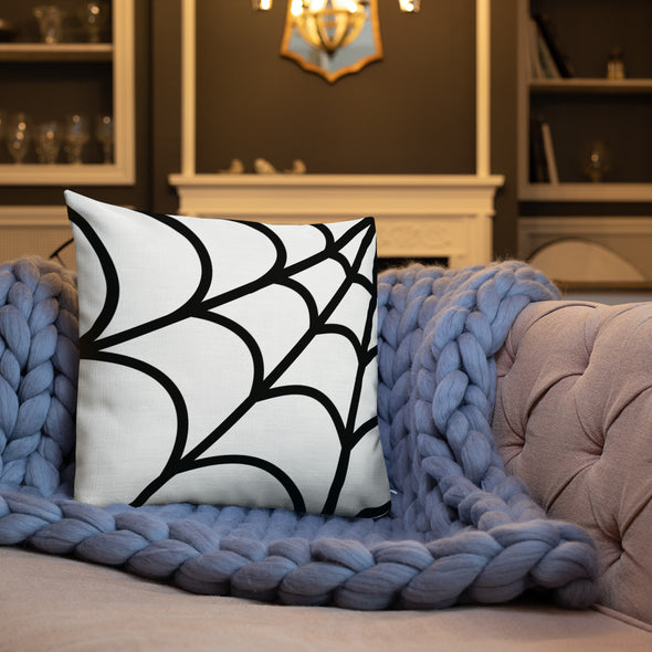 Web Throw Pillow (white)