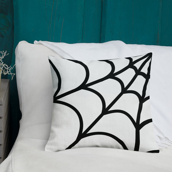 Web Throw Pillow (white)