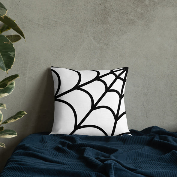 Web Throw Pillow (white)