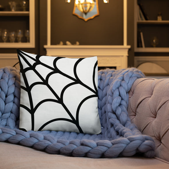 Web Throw Pillow (white)
