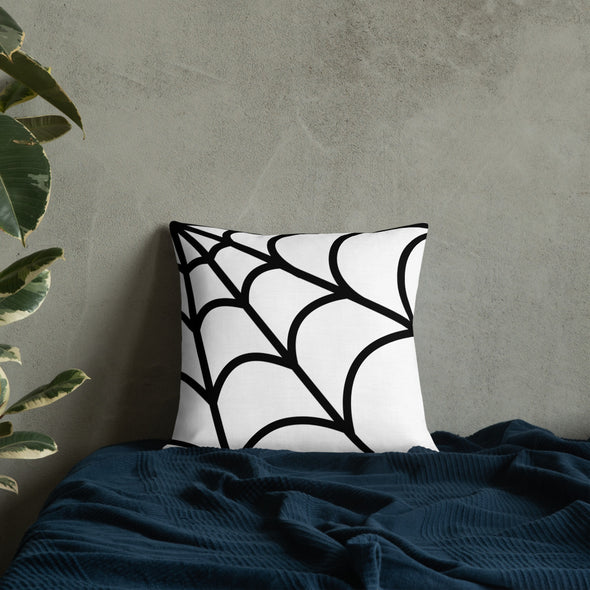 Web Throw Pillow (white)
