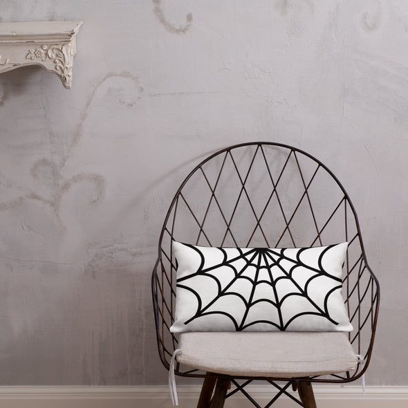 Web Throw Pillow (white)