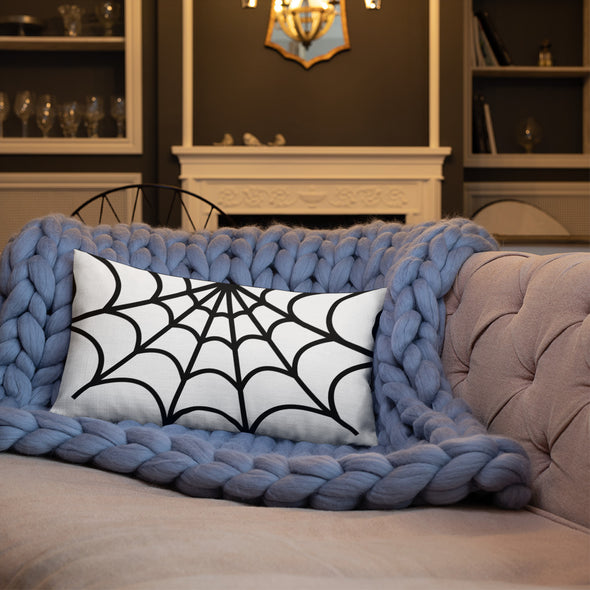 Web Throw Pillow (white)