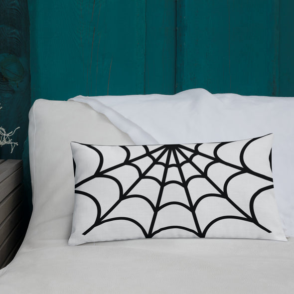 Web Throw Pillow (white)
