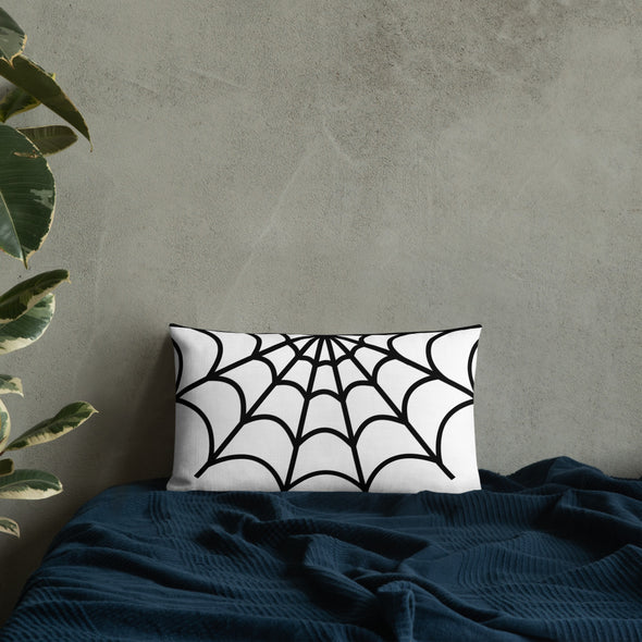 Web Throw Pillow (white)