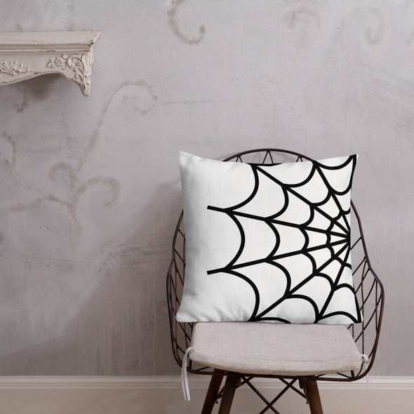 Web Throw Pillow (white)