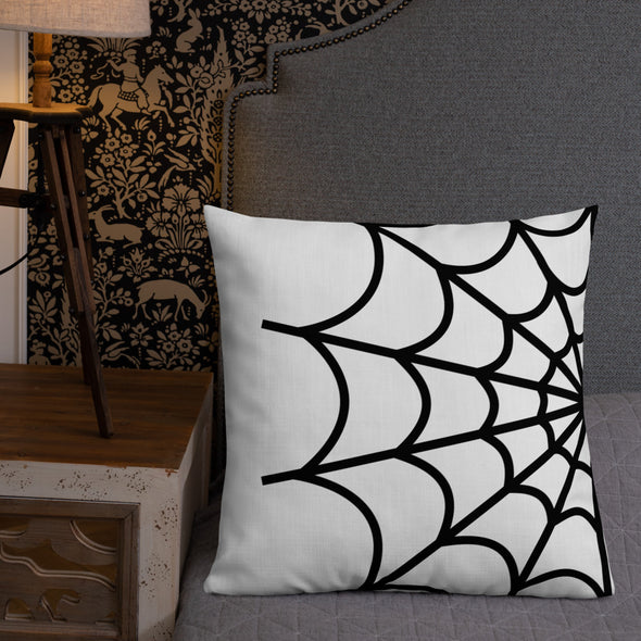 Web Throw Pillow (white)