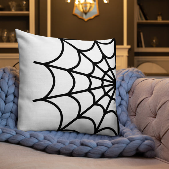 Web Throw Pillow (white)