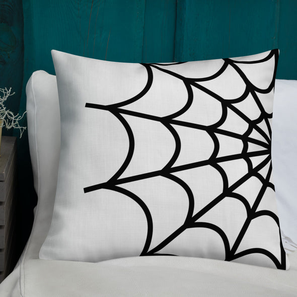Web Throw Pillow (white)