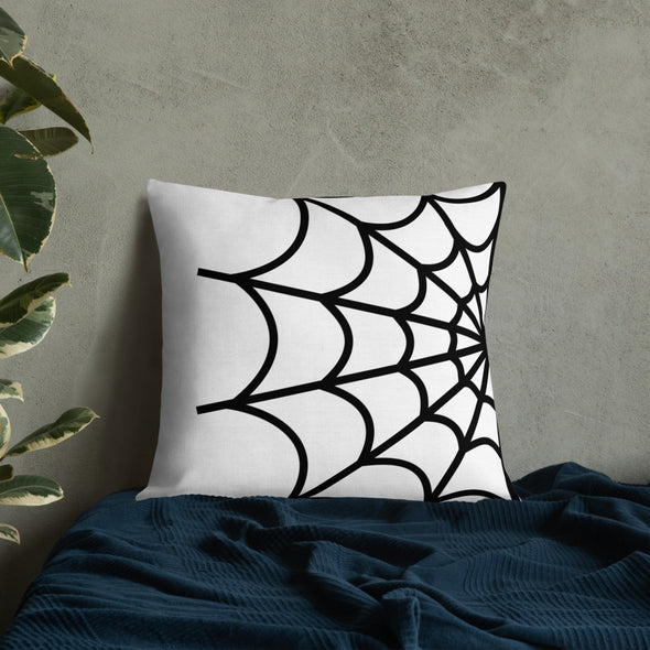 Web Throw Pillow (white)