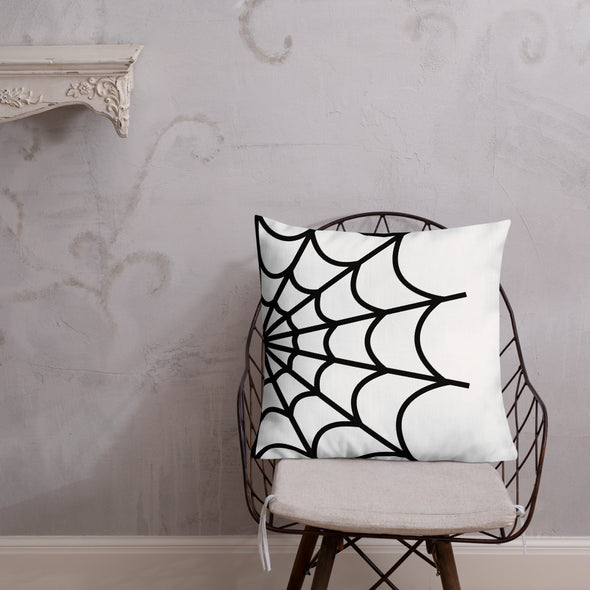 Web Throw Pillow (white)