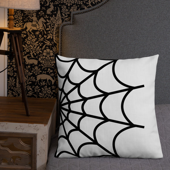 Web Throw Pillow (white)