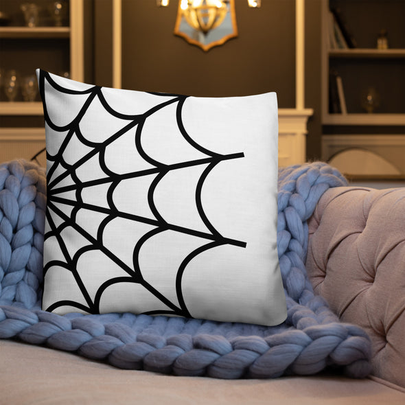 Web Throw Pillow (white)