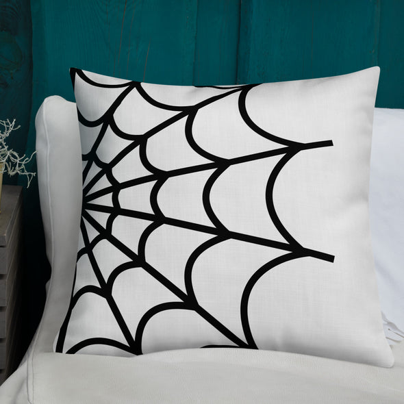 Web Throw Pillow (white)
