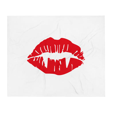 Vampire Lips Throw Blanket